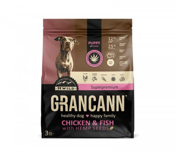 Grancann Chicken & Fish with Hemp seeds-Puppy all breeds